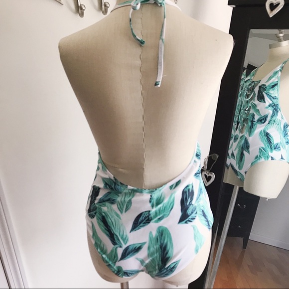 Palm Print One Piece - Picture 3 of 3